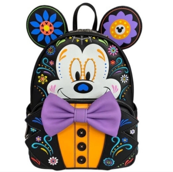 Loungefly Mickey Mouse Sugar Skull Cosplay Backpack - Picture 1 of 9